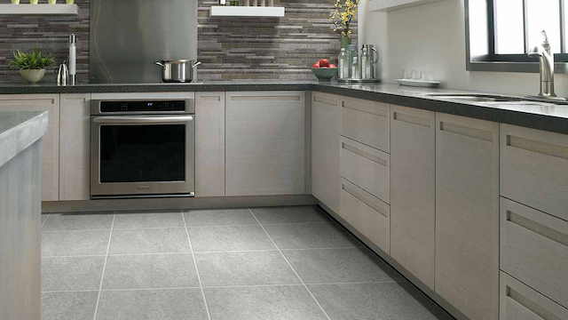 tile flooring in a kitchen