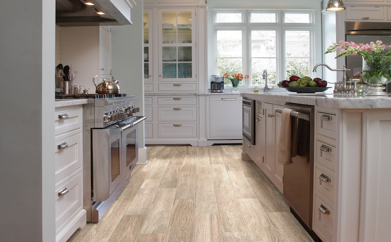 light gray kitchen cabinets in a contemporary kitchen